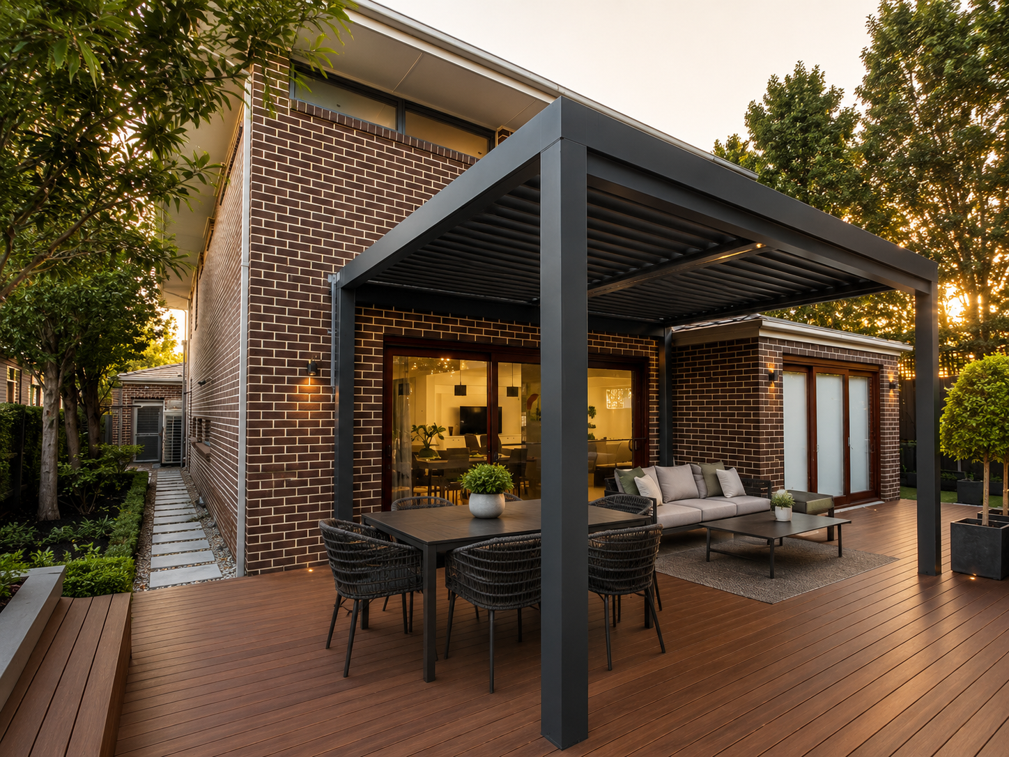 Outdoor shading projects – residential louvered pergola